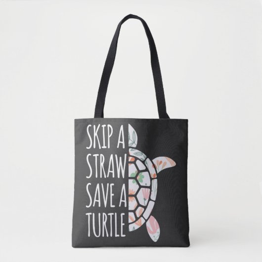 Een riem overslaan, een schildpad opslaan tote bag (Voorkant)