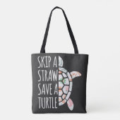 Een riem overslaan, een schildpad opslaan tote bag (Achterkant)