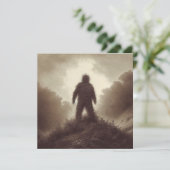 Een rieten Man op Hill Folk Horror Antiek Kaart (Staand voorkant)