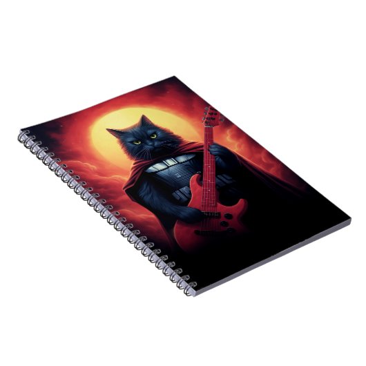 Een Riff dat de Kosmos Schudt | Galactische Kat Lo Notitieboek (Rechterzijde)