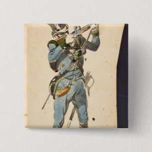 Een Rifleman van de Oostenrijkse Jaegers Vierkante Button 5,1 Cm