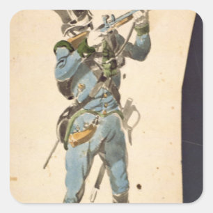 Een Rifleman van de Oostenrijkse Jaegers Vierkante Sticker
