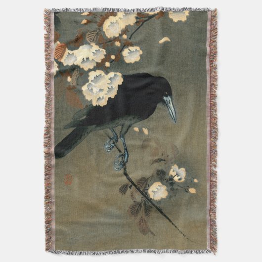 Een rij en bloesem van Ohara Koson Throw Blanket Deken (Voorkant Verticaal)