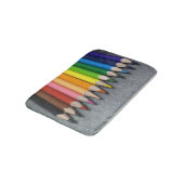 Een rij gekleurde pennen. badmat (Gekanteld)