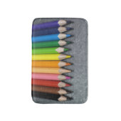 Een rij gekleurde pennen. badmat (Voorkant Verticaal)