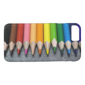 Een rij gekleurde pennen. Case-Mate iPhone case (Achterkant (Horizontaal))