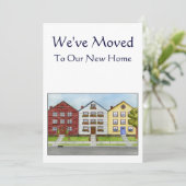 Een rij huizen die we hebben verplaatst aankondiging (Staand voorkant)