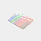 Een rij van de Heldergekleurde Kaders van de Telef Post-it® Notes (Schuin)