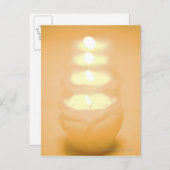 Een rij verlichte kaarsen briefkaart (Voorkant / Achterkant)