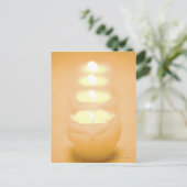 Een rij verlichte kaarsen briefkaart (Staand voorkant)