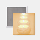 Een rij verlichte kaarsen magneet (Voorkant / Achterkant)