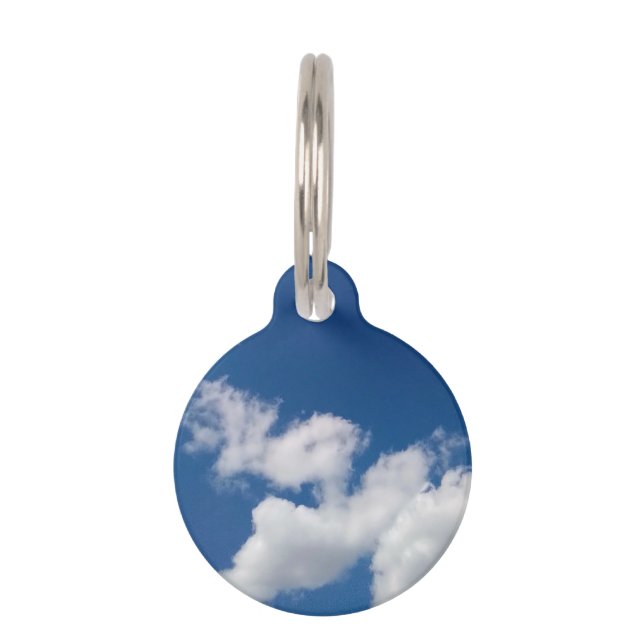 Een rij wolken huisdierpenning (Voorkant)