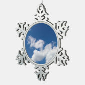 Een rij wolken tin sneeuwvlok ornament (Rechts)