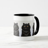 Een rij zwarte katten van Louis Wain Mok (Voorkant rechts)