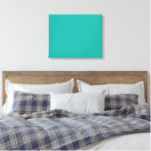 Een rijk blauwgroen groen gebied gemarkeerd door e canvas afdruk (Insitu (Slaapkamer))