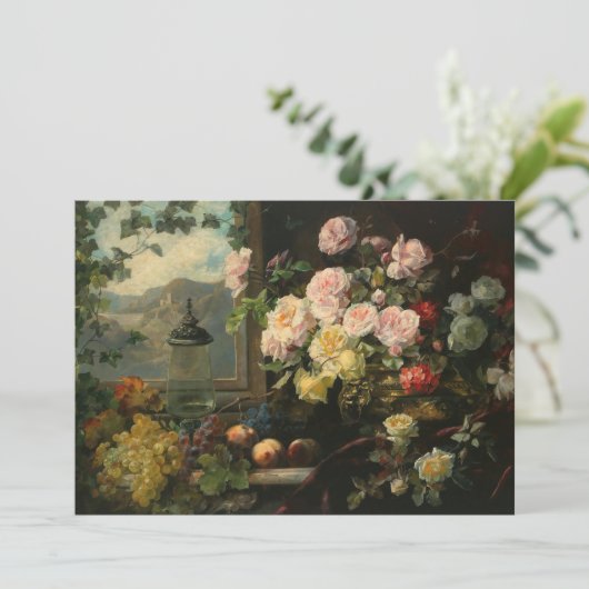 Een rijk boeket bloemen | Franz Xaver Birkinger (Staand voorkant)