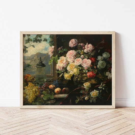 Een rijk boeket bloemen | Franz Xaver Birkinger Poster