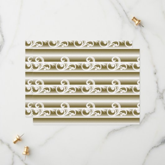 Een rijk gekleurd tapijt heeft een symmetrische ge save the date (Voorkant / Achterkant in situ)