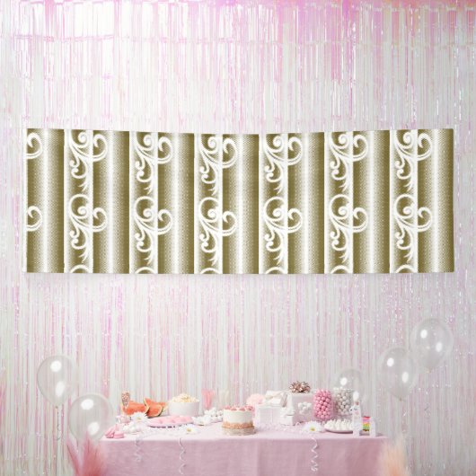 Een rijk gekleurd tapijt heeft een symmetrische ge spandoek (Feest)