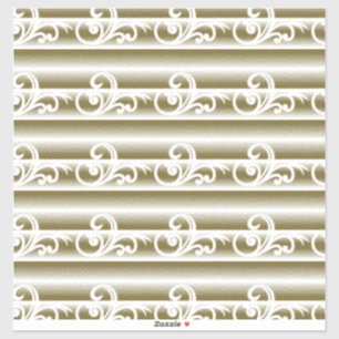 Een rijk gekleurd tapijt heeft een symmetrische ge sticker