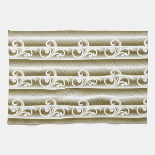 Een rijk gekleurd tapijt heeft een symmetrische ge theedoek (Horizontaal)