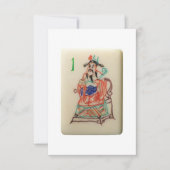 Een rijk Man - Mahjong Flower Kaart (Voorkant)