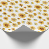Een rijk zonnebloempatroon cadeaupapier (Hoek)