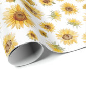 Een rijk zonnebloempatroon cadeaupapier (Rol Hoek)