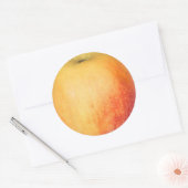 Eén rijpe appel ronde sticker (Envelop)