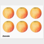 Eén rijpe appel ronde sticker (Vel)