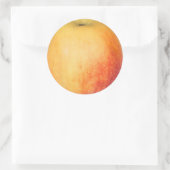 Eén rijpe appel ronde sticker (Tas)