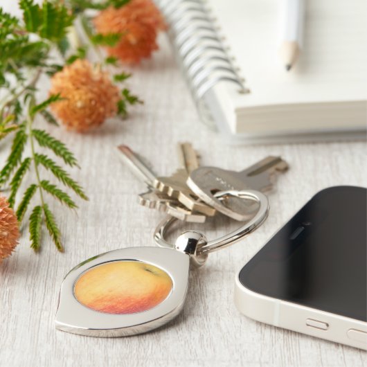 Eén rijpe appel sleutelhanger (Zijkant)