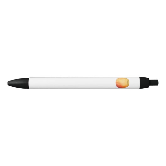 Eén rijpe appel zwarte inkt pen (Voorkant)