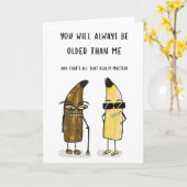 Een rijpe oude verjaardag Kaart (Gele Bloem)