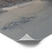 Een rijppaard in de winter in Finland Poster (Hoek)