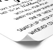 Een Ring op het vrijgezellenfeest marsala-teken Poster (Hoek)