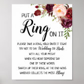 Een Ring op het vrijgezellenfeest marsala-teken Poster (Voorkant)