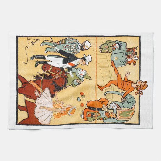 Eén ringCircus: De Ringmaster en de bemanning Theedoek (Horizontaal)