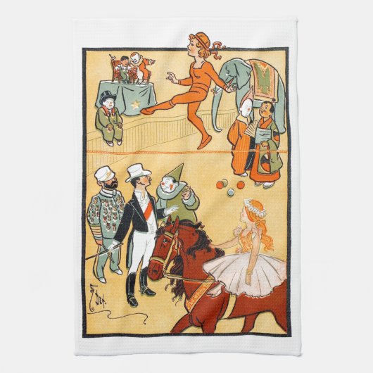 Eén ringCircus: De Ringmaster en de bemanning Theedoek (Verticaal)