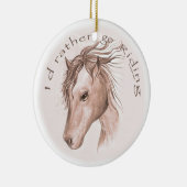 Een ringpaard keramisch ornament (Rechts)