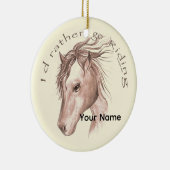 Een ringpaard keramisch ornament (Rechts)