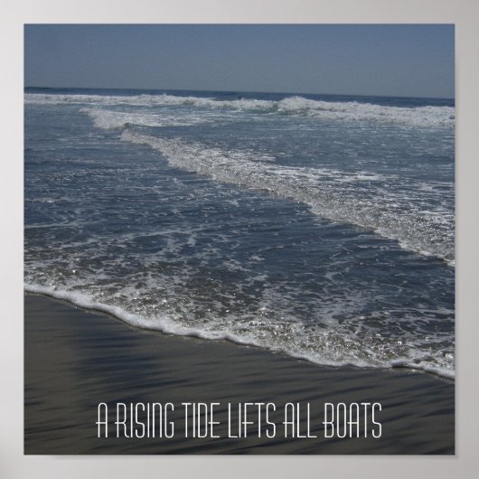 EEN RISENDE TIDE LIFT ALLE BOTEN POSTER (Voorkant)