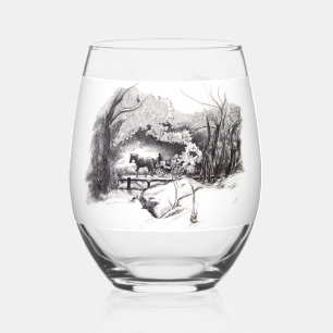 Een rit door Central Park Drinkware Set Wijnglas Zonder Voet