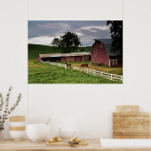 Een rit door het boerderij land Palouse 4 Poster (Keuken)