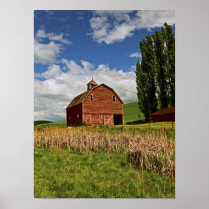 Een rit door het boerenland van Palouse Poster