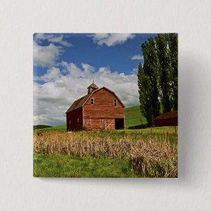 Een rit door het boerenland van Palouse Vierkante Button 5,1 Cm