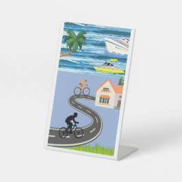 Een ritje om te onthouden reclamebord met voetstuk