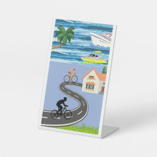 Een ritje om te onthouden reclamebord met voetstuk