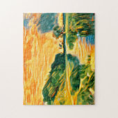 Een rivier die groen oversteekt legpuzzel (Verticaal)