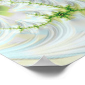 Een rivier in het groene bosfractaal landschap poster (Hoek)